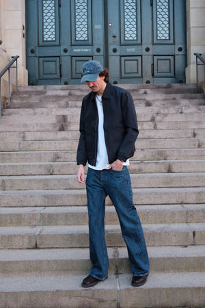 Kurze Jacke mit Reißverschluss – Marineblau