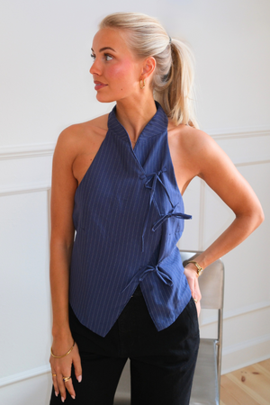 Silva Striped Top - Marine