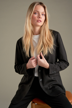Blazer mit klassischer Passform - Schwarz