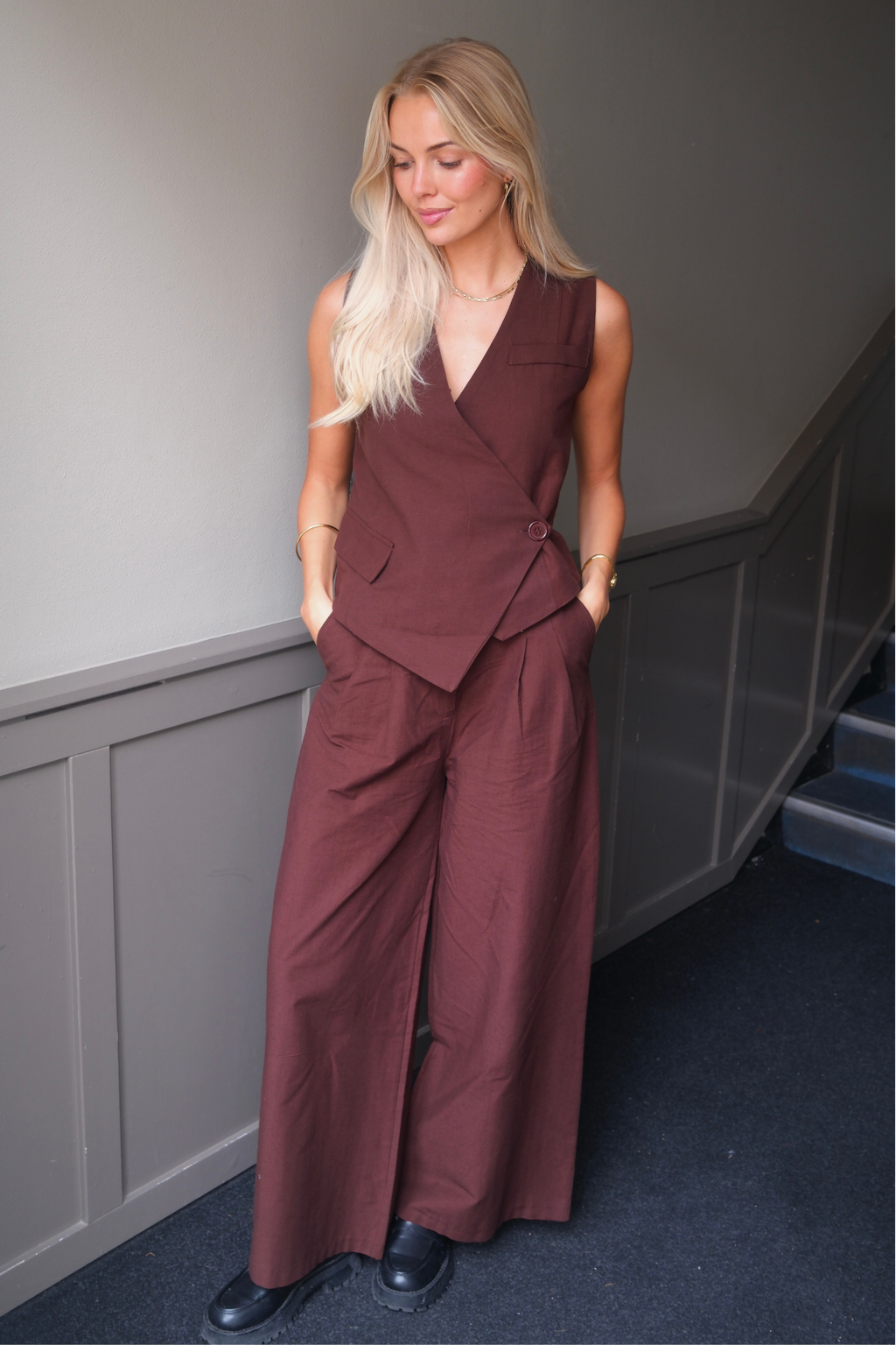 Melissa breit Pants - Braun