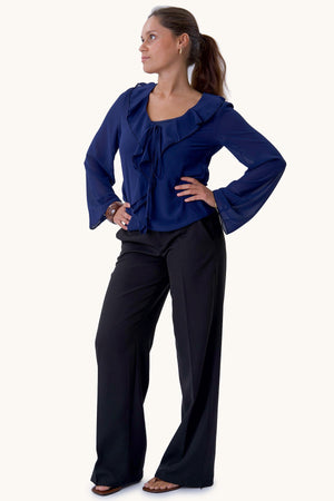 Alba-Bluse – Marineblau
