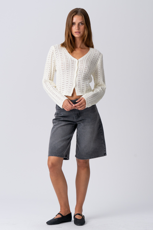 Denim Jorts - schwarzer Denim