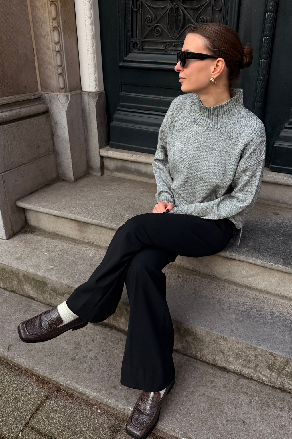 Emma Knit – Hellgrau Melange