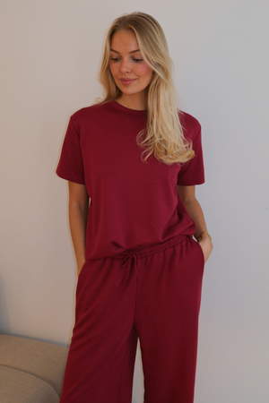 Leah lose T -Shirt - Burgund