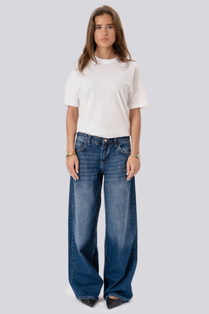 Serena Baggy Jeans – Mittelblau