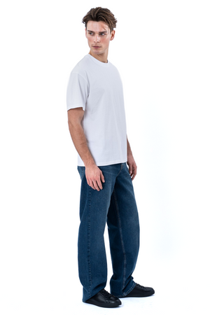 Kastenförmiges T-Shirt – Weiß