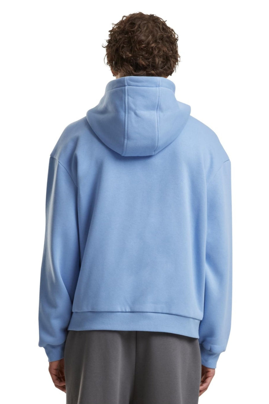 Alltags Reißverschluss Hoodie - Puderblau