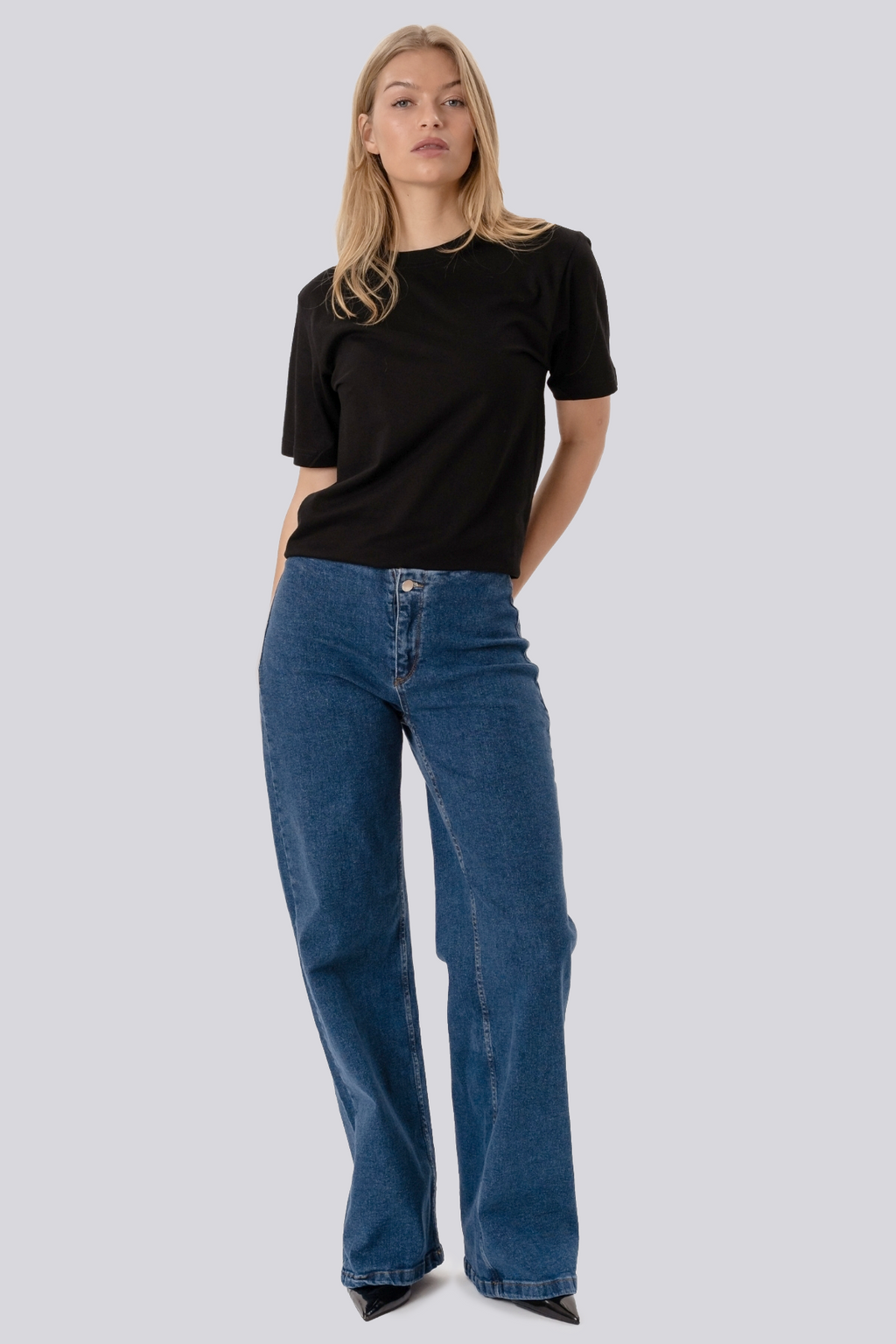 Miley Wide Jeans – Mittelblau