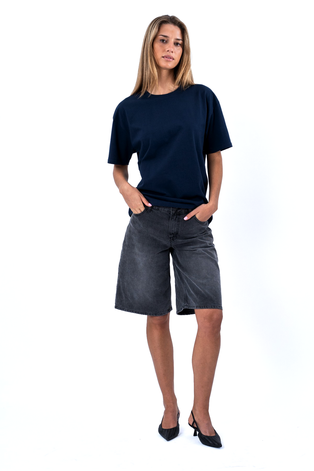 Schweres Boxfit-T-Shirt – Marineblau