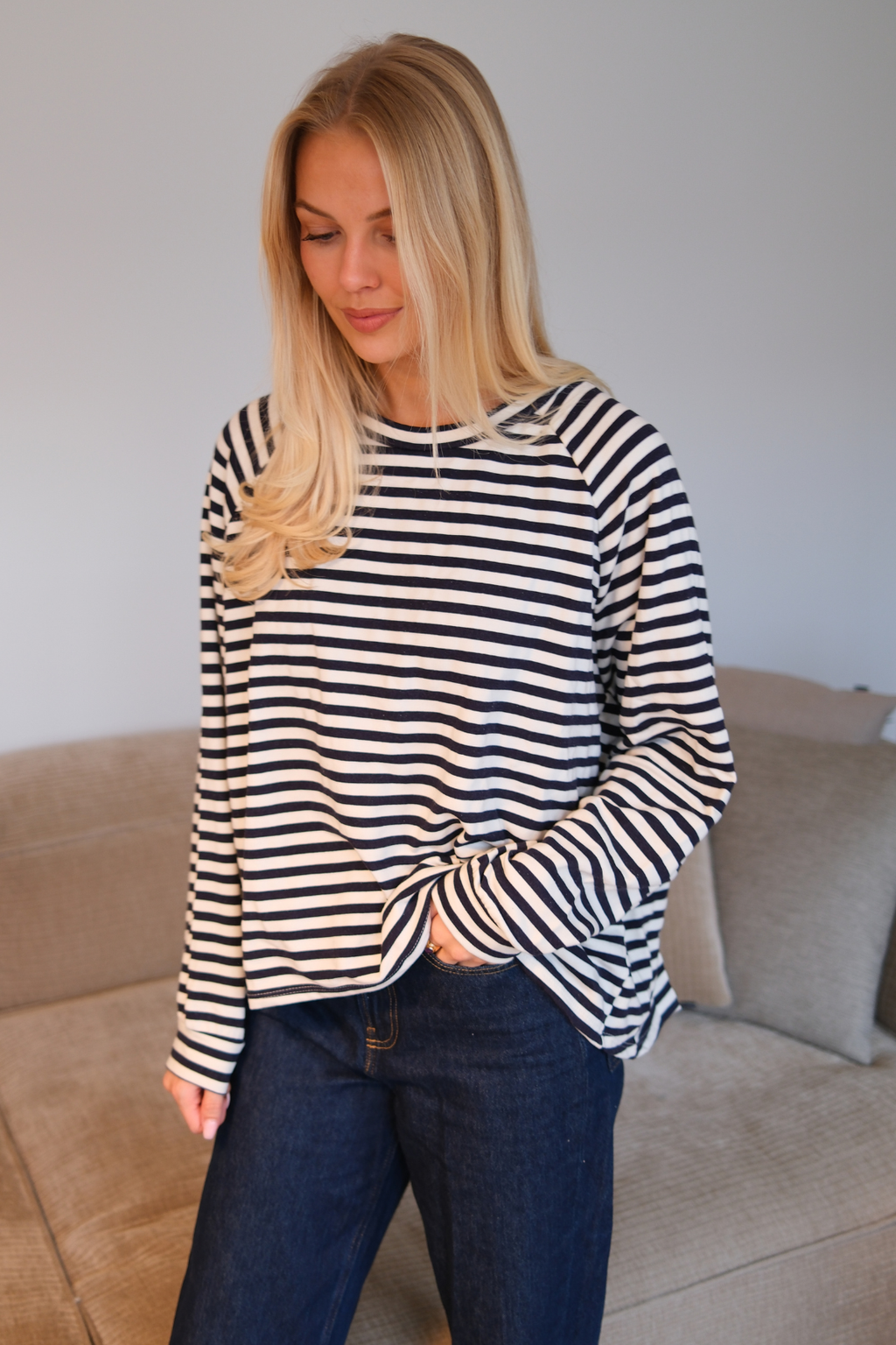 Gestreiftes Hemd - Blau