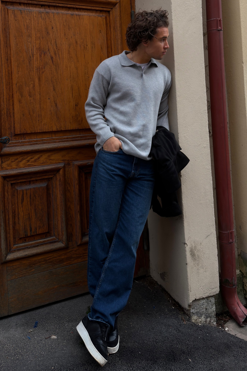 Entspannte Fit -Jeans - dunkelblauer Jeans