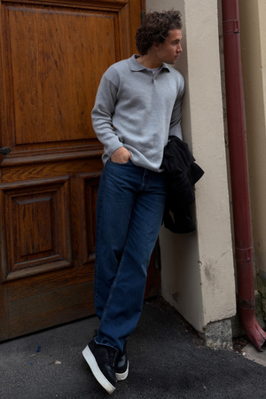 Entspannte Fit -Jeans - dunkelblauer Jeans