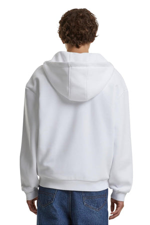 Alltags Reißverschluss Hoodie - Weiß