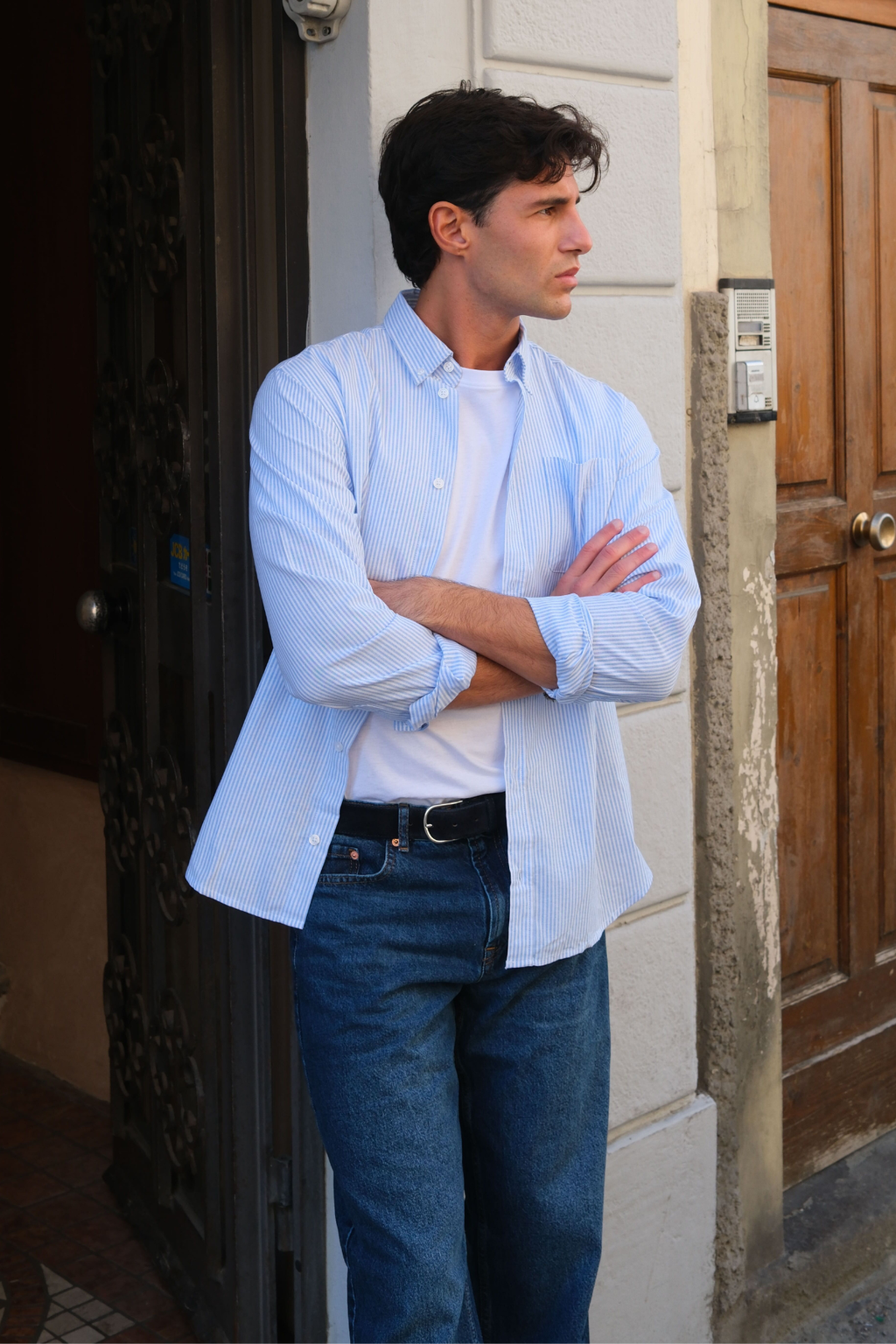 Entspannte Fit -Jeans - dunkelblauer Jeans