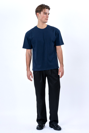 Kastenförmiges T-Shirt – Marineblau