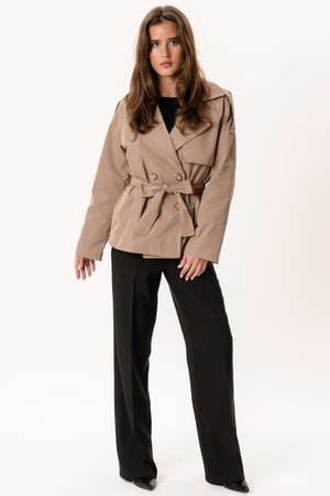 Sia Kurzer Trenchcoat – Kamel