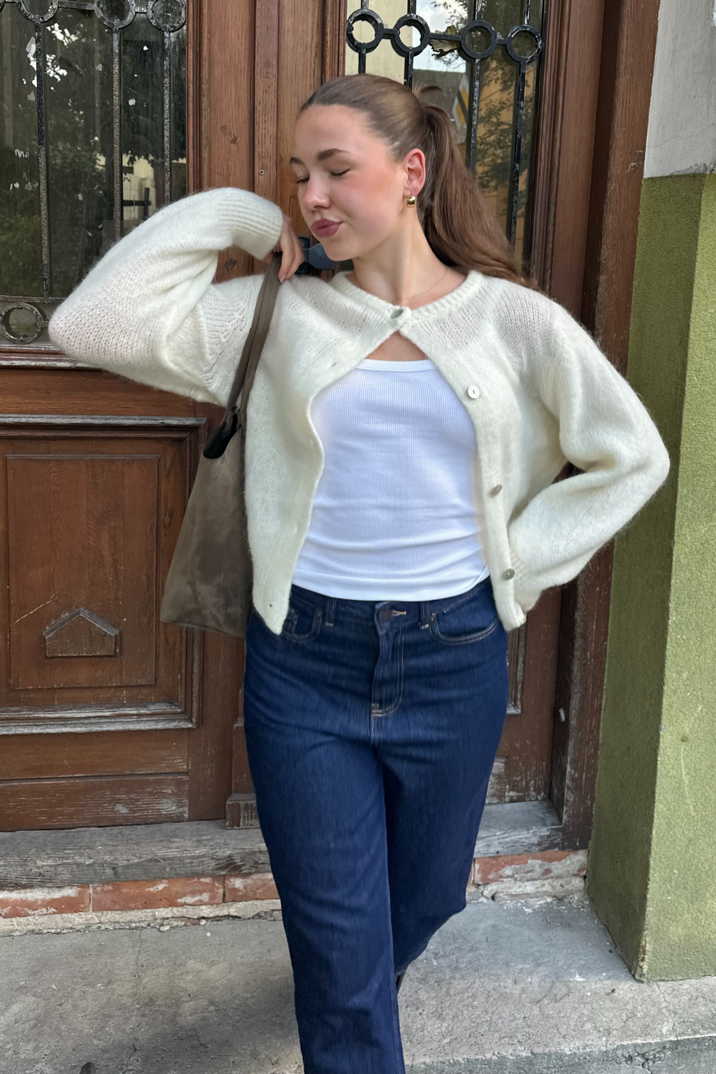 Anna-Cardigan – Beige