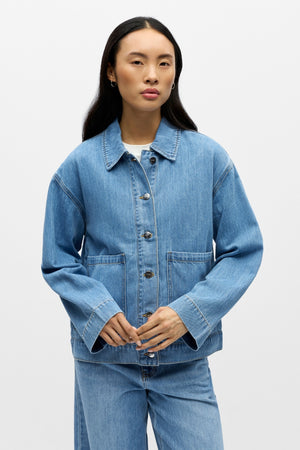 Rosie Overshirt – Hellblauer Denim