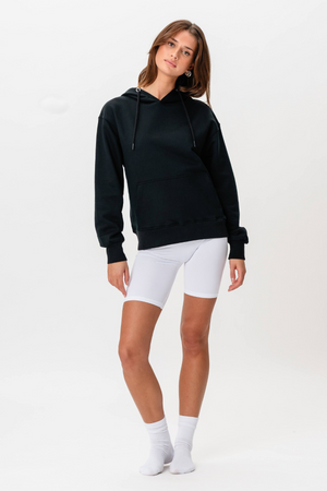 Schwerer Hoodie - Schwarz