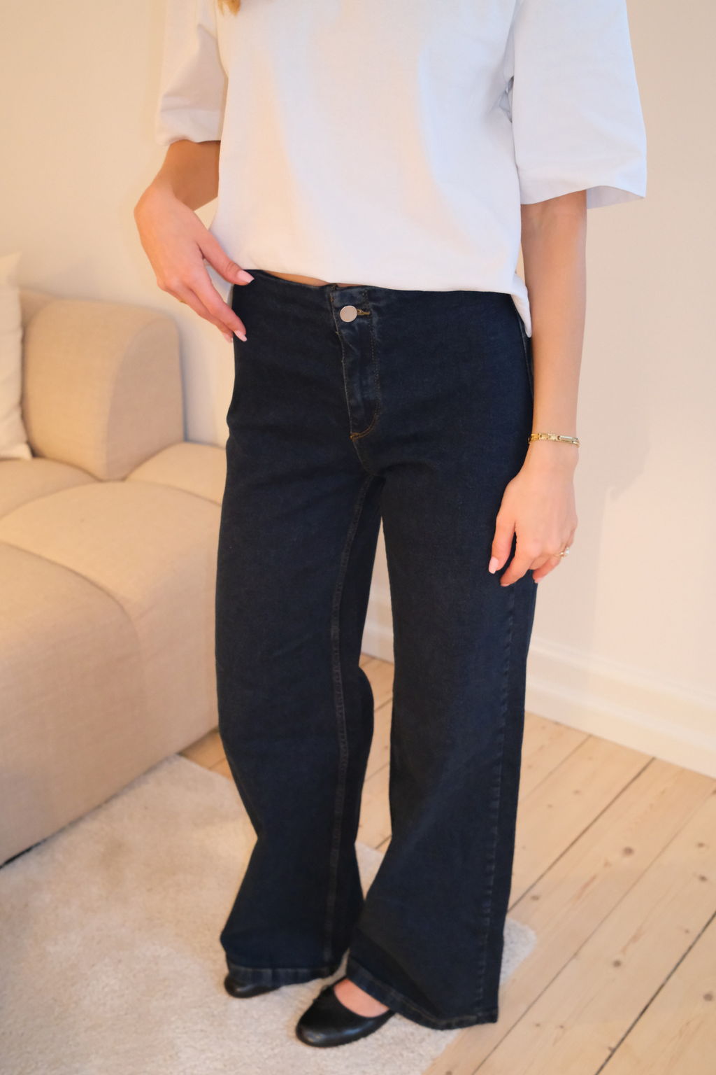 Miley Wide Jeans – Dunkelblau