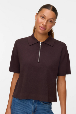 Gold 2/4 Poloneck Pullover - Schokoladen Torte