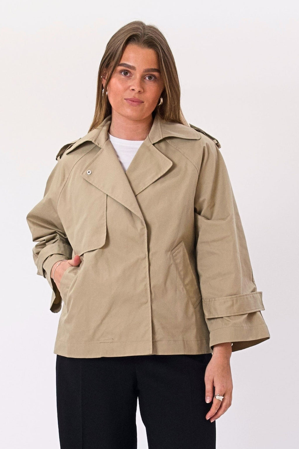 Elara Kurzer Trenchcoat - Beige