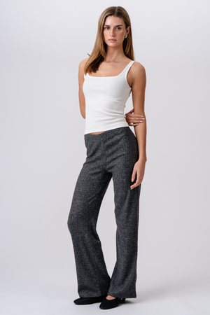 Efeu-Strick Pants - Anthrazit