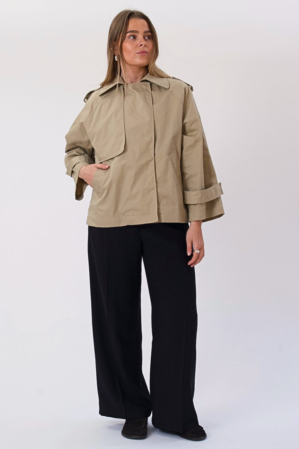 Elara Kurzer Trenchcoat - Beige