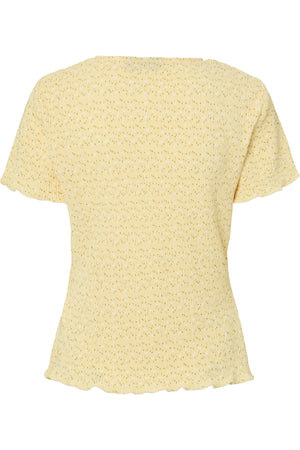 Flora O-Neck Top – Französische Vanille