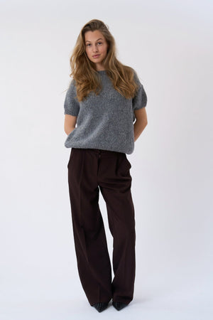 Chloe Kurzarmstrick – Grau