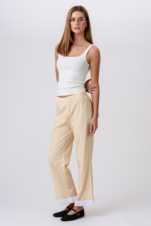 Layla gestreift Pants - Gelb