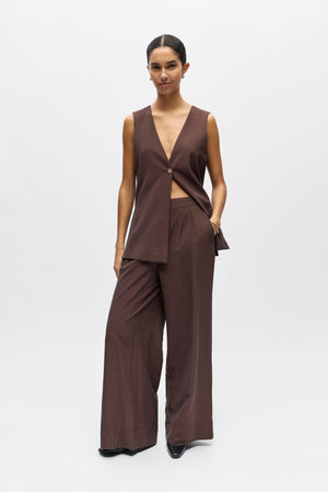 Isla Wide Pants - Braun