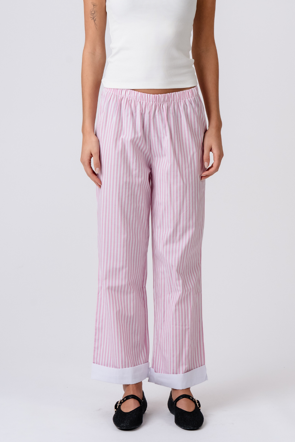 Layla gestreift Pants - Rosa