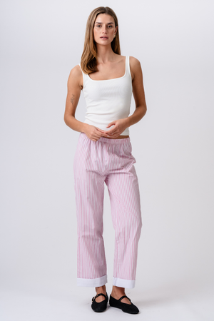 Layla gestreift Pants - Rosa
