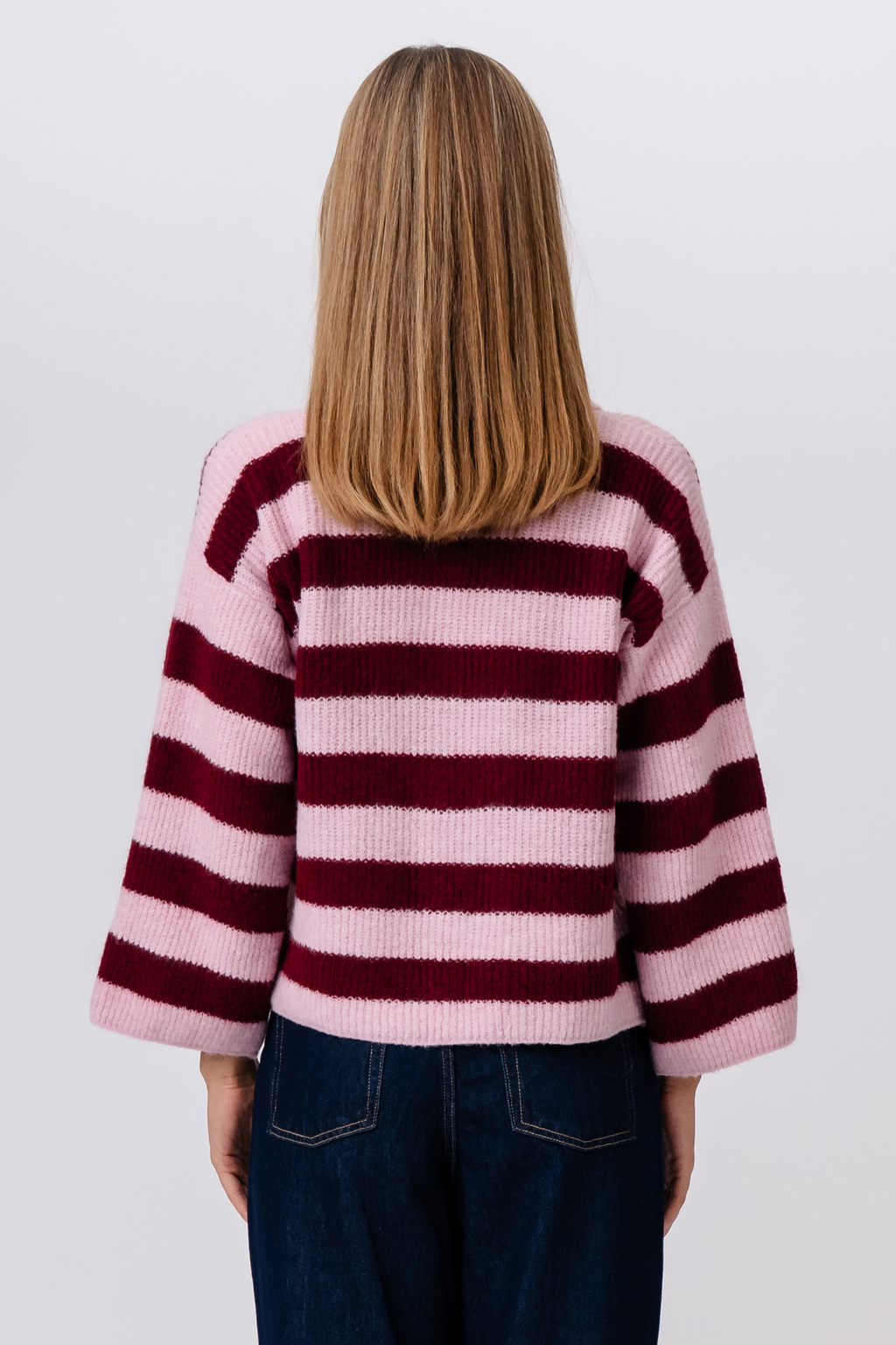 Josie Polo Knit – Rosa/Burgund