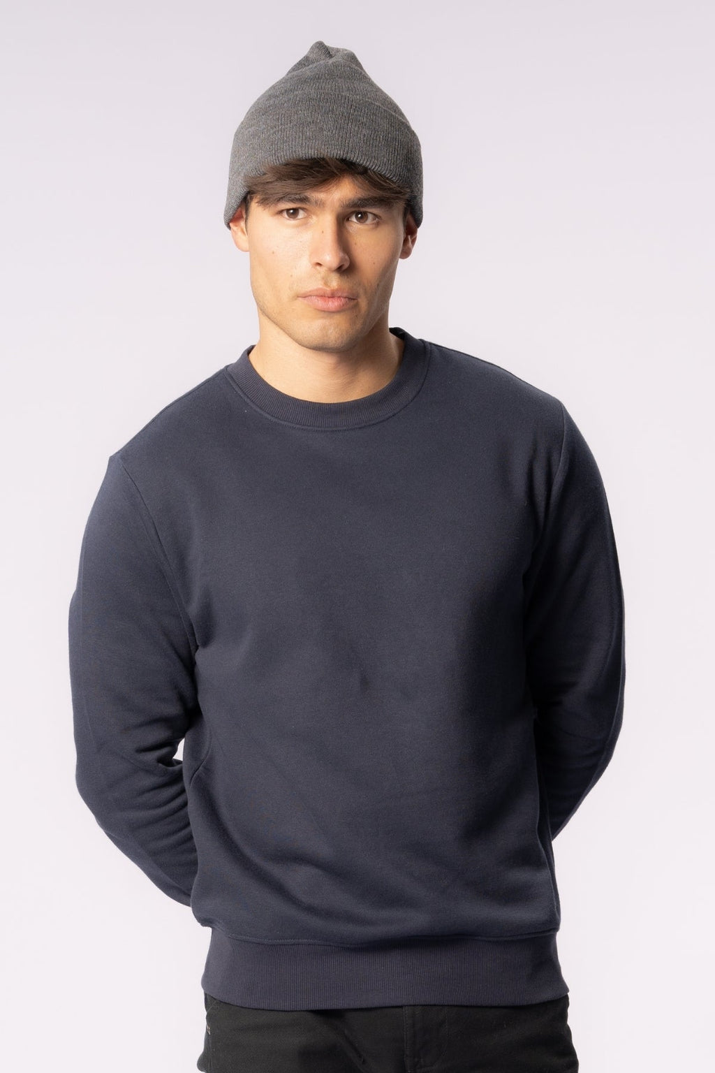 Gestrickte Mütze – Grau