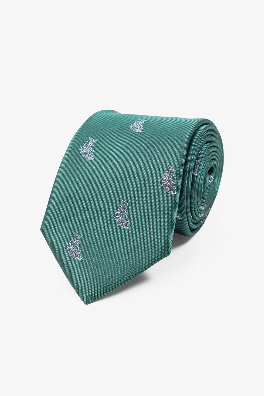 Krawatte - grüne Schiffsmuster