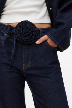 Allison Straight Rosebelt – Dunkelblauer Denim