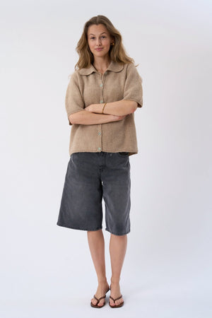 Alba Polo-Strick – Beige