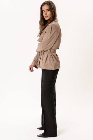 Sia Kurzer Trenchcoat – Kamel