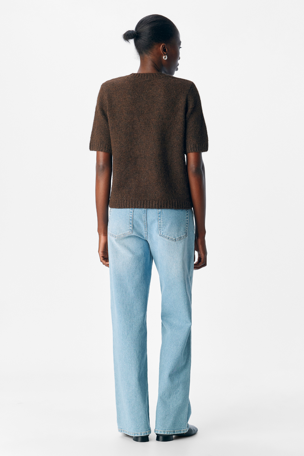 Aggia S/S Strickpullover - Dichtung braun