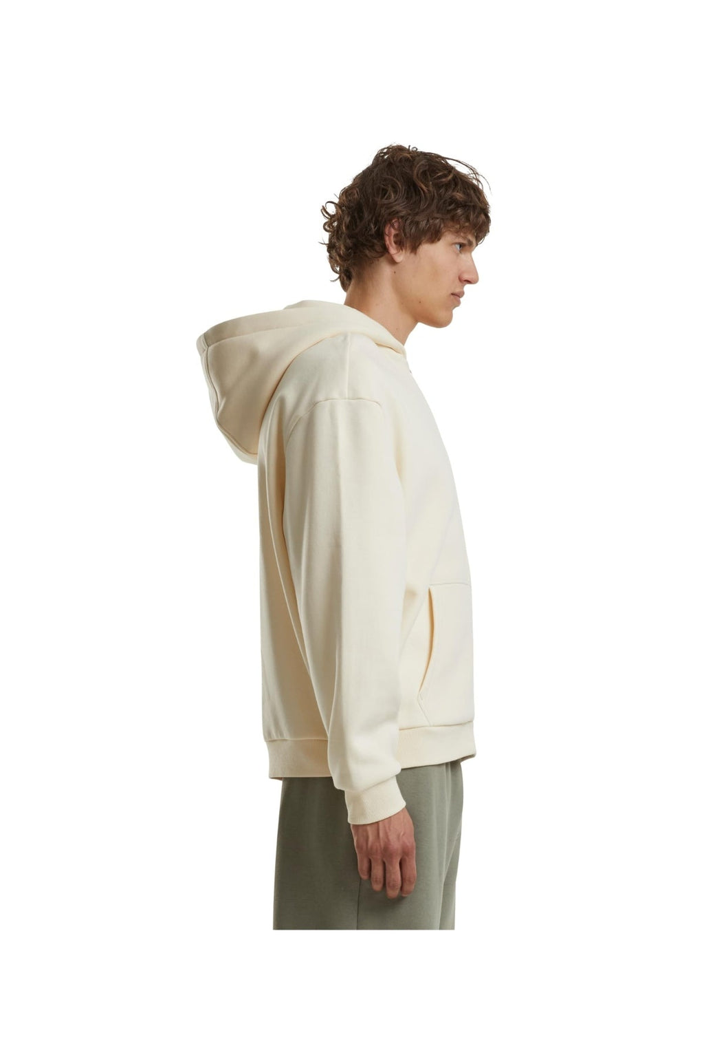 Alltags Reißverschluss Hoodie - Weißer Sand