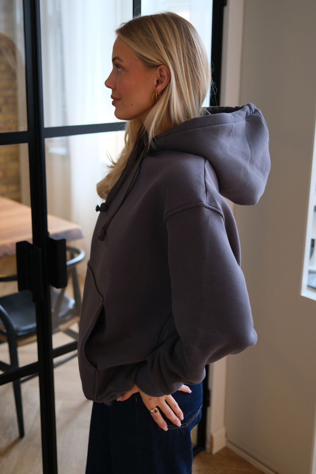 Stella Oversized Hoodie - Dunkelgrau