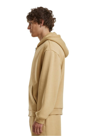 Alltags Reißverschluss Hoodie - Union Beige