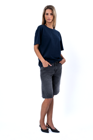 Schweres Boxfit-T-Shirt – Marineblau