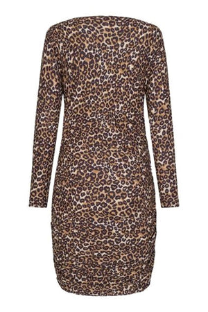 Alma Longärmedose Kleid - Leopard