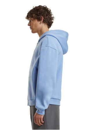 Alltags Reißverschluss Hoodie - Puderblau