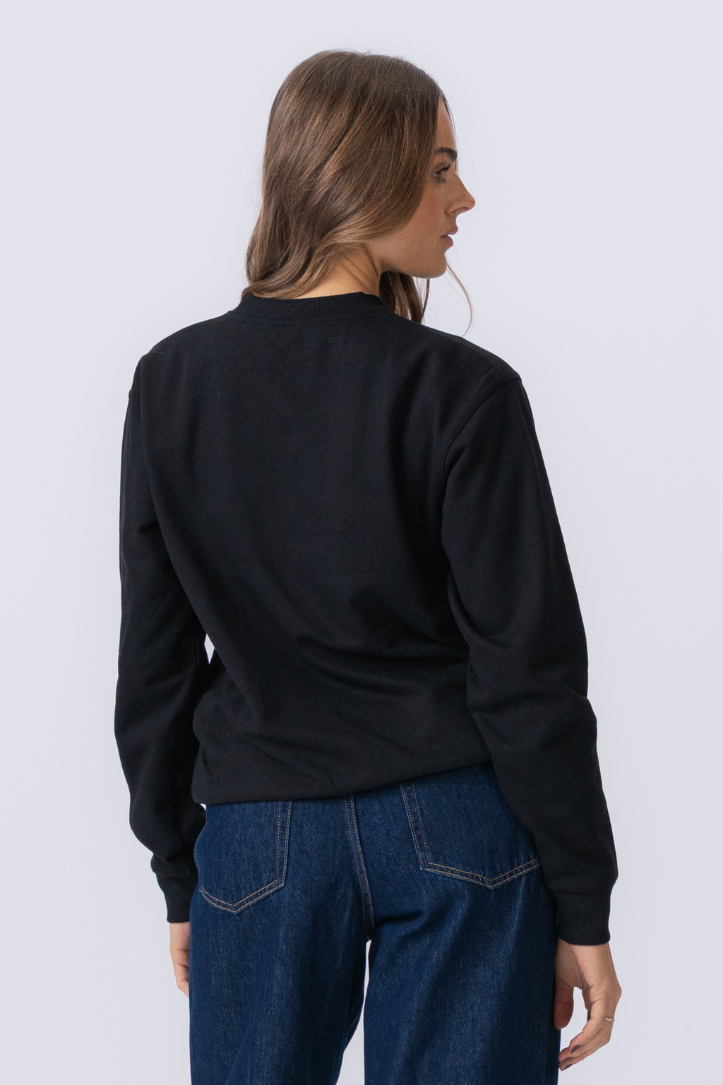 Basic Crewneck - schwarz (Damen)