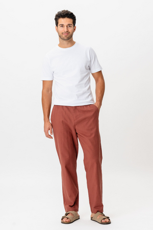 Leinen Pants - Terrakotta
