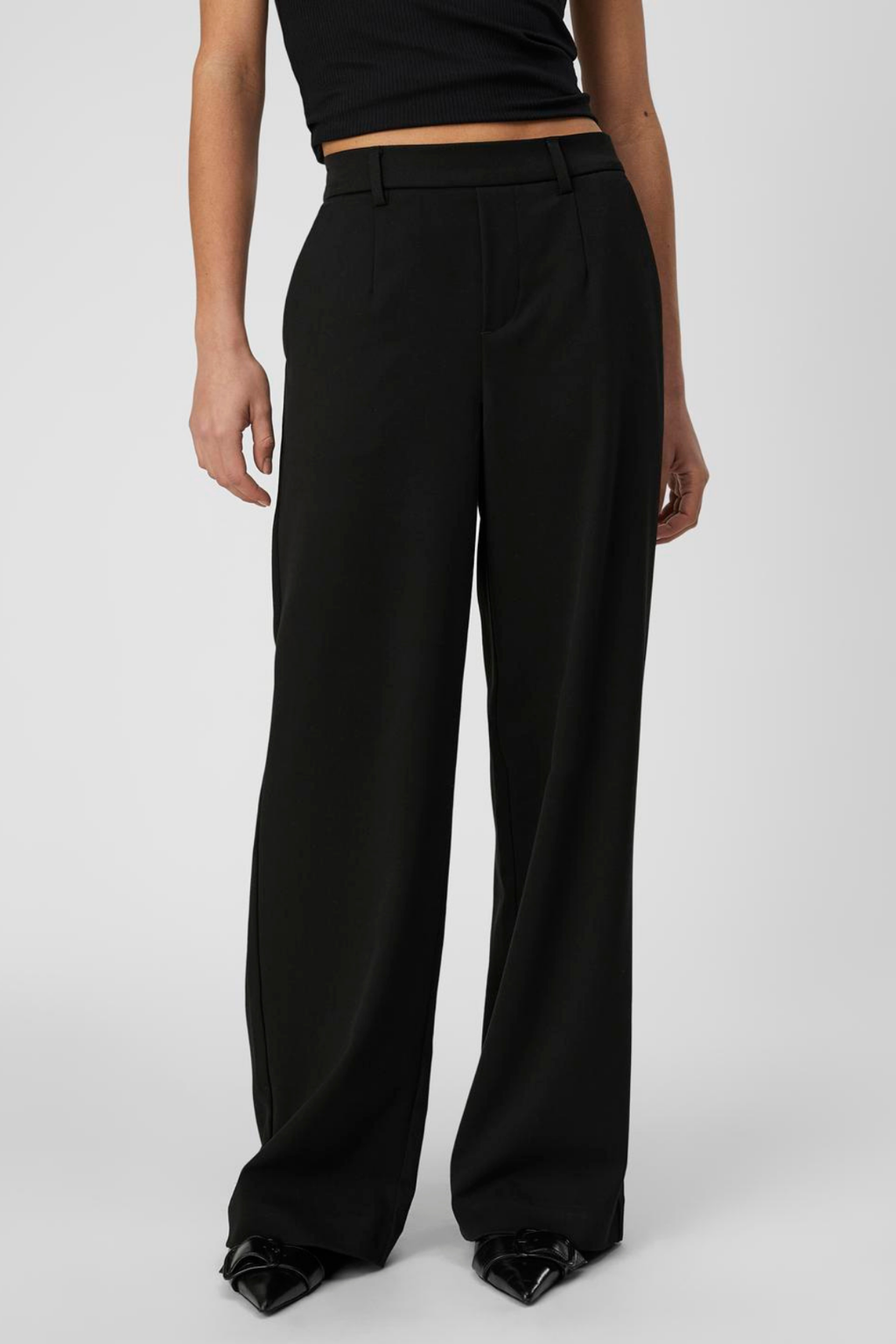 Lisa breit Pants - Schwarz